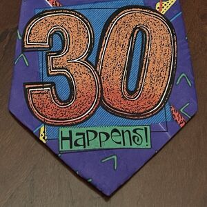 Vintage Old Tie Mer Polyester Made In Korea 30th Birthday